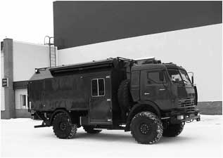 Спецавтомобиль - передвижная криминалистическая взрывотехническая лаборатория на базе автомобиля КАМАЗ-4326-15