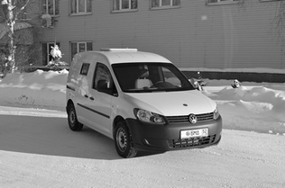 Спецавтомобиль бронированный для перевозки денежной выручки и ценных грузов на базе автомобиля «Volkswagen Caddy»